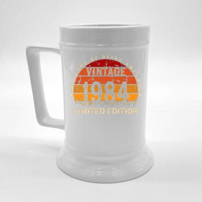 38 Year Old Gifts Retro Vintage 1984 Limited Edition 38th Birthday Beer Stein