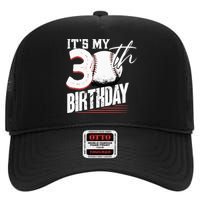 30 Years Old Vintage Baseball 30th Birthday High Crown Mesh Back Trucker Hat