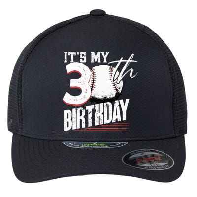 30 Years Old Vintage Baseball 30th Birthday Flexfit Unipanel Trucker Cap