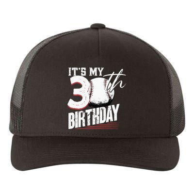 30 Years Old Vintage Baseball 30th Birthday Yupoong Adult 5-Panel Trucker Hat