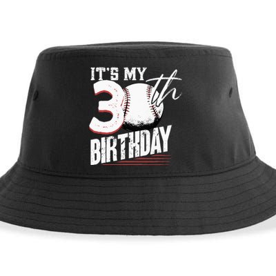 30 Years Old Vintage Baseball 30th Birthday Sustainable Bucket Hat