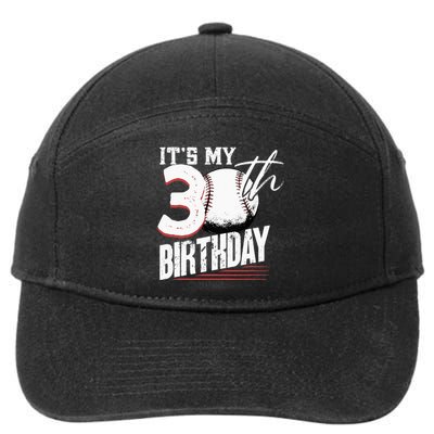 30 Years Old Vintage Baseball 30th Birthday 7-Panel Snapback Hat