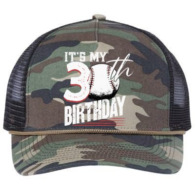 30 Years Old Vintage Baseball 30th Birthday Retro Rope Trucker Hat Cap