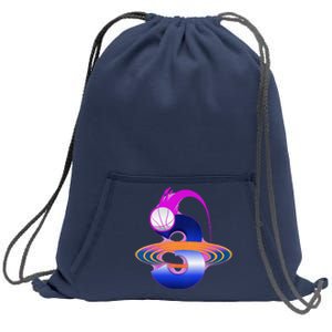 3 Year Old Space Basketball 3rd Birthday Party Theme Sweatshirt Cinch Pack Bag