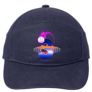 3 Year Old Space Basketball 3rd Birthday Party Theme 7-Panel Snapback Hat