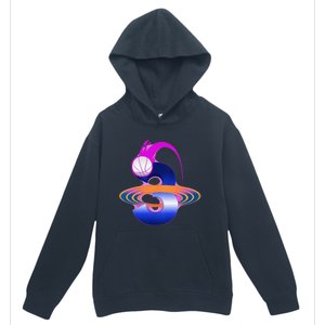 3 Year Old Space Basketball 3rd Birthday Party Theme Urban Pullover Hoodie