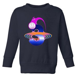 3 Year Old Space Basketball 3rd Birthday Party Theme Toddler Sweatshirt