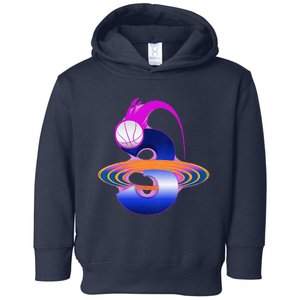 3 Year Old Space Basketball 3rd Birthday Party Theme Toddler Hoodie