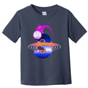 3 Year Old Space Basketball 3rd Birthday Party Theme Toddler T-Shirt