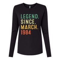 39 Years Old Gifts Awesome Since March 1984 39th Birthday Womens Cotton Relaxed Long Sleeve T-Shirt