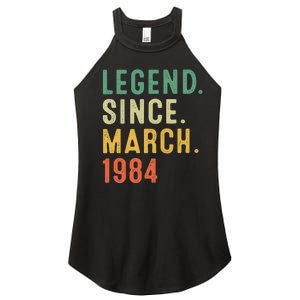 39 Years Old Gifts Awesome Since March 1984 39th Birthday Women’s Perfect Tri Rocker Tank