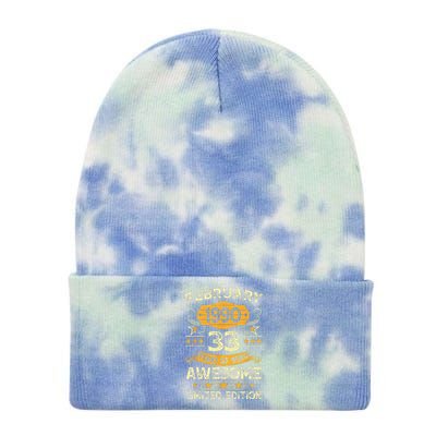 33 Years Old Gifts Vintage February 1990 33rd Birthday Tie Dye 12in Knit Beanie