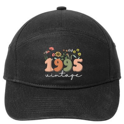30 Years Old Vintage 1995 30th Birthday Wildflower Women 7-Panel Snapback Hat