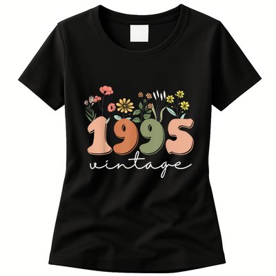 30 Years Old Vintage 1995 30th Birthday Wildflower Women Womens T-Shirt