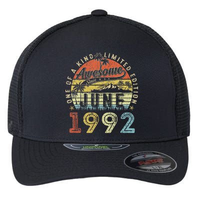 31 Year Old Awesome Since June 1992 31th Birthday Flexfit Unipanel Trucker Cap