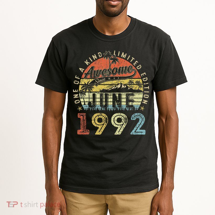 31 Year Old Awesome Since June 1992 31th Birthday Tall T-Shirt
