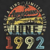 31 Year Old Awesome Since June 1992 31th Birthday 11oz C Handle Ceramic Mug