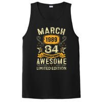 34 Year Old Awesome Since March 1989 34th Birthday Gifts PosiCharge Competitor Tank