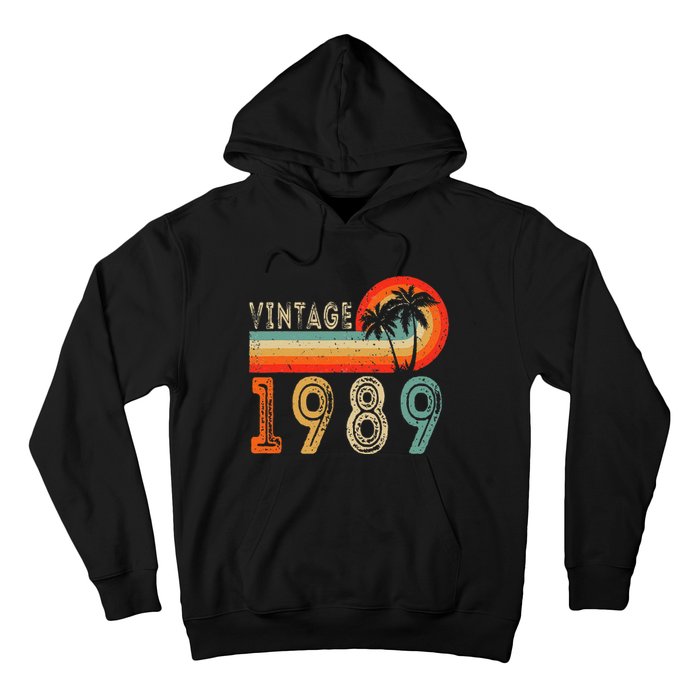 34 Year Old Gift Vintage 1989 Made In 1989 34th Birthday Hoodie