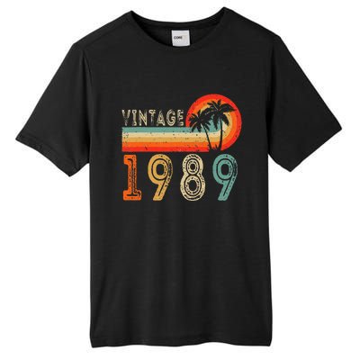 34 Year Old Gift Vintage 1989 Made In 1989 34th Birthday Tall Fusion ChromaSoft Performance T-Shirt