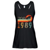 34 Year Old Gift Vintage 1989 Made In 1989 34th Birthday Ladies Essential Flowy Tank