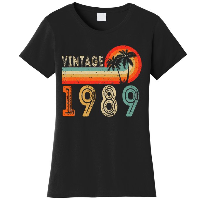 34 Year Old Gift Vintage 1989 Made In 1989 34th Birthday Women's T-Shirt