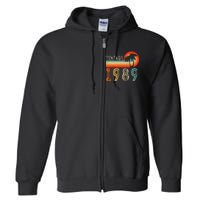 34 Year Old Gift Vintage 1989 Made In 1989 34th Birthday Full Zip Hoodie