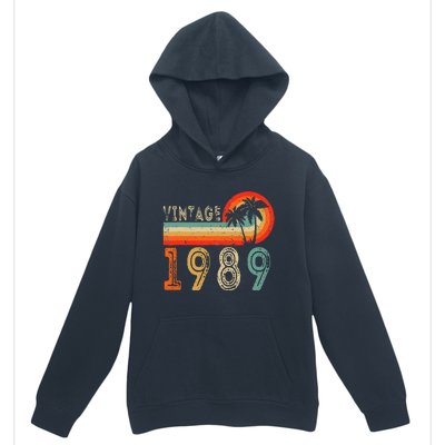 34 Year Old Gift Vintage 1989 Made In 1989 34th Birthday Urban Pullover Hoodie