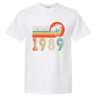 34 Year Old Gift Vintage 1989 Made In 1989 34th Birthday Garment-Dyed Heavyweight T-Shirt