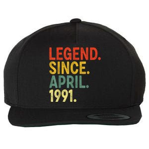 32 Year Old Legend Since April 1991 32nd Birthday Wool Snapback Cap