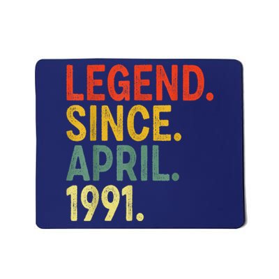 32 Year Old Legend Since April 1991 32nd Birthday Mousepad