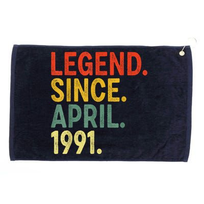 32 Year Old Legend Since April 1991 32nd Birthday Grommeted Golf Towel