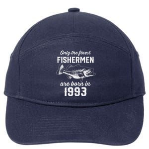 30 Year Old Fisherman Fishing 1993 30th Birthday 7-Panel Snapback Hat