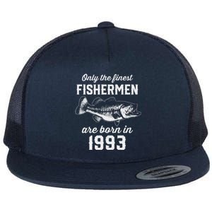 30 Year Old Fisherman Fishing 1993 30th Birthday Flat Bill Trucker Hat