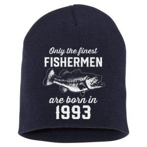 30 Year Old Fisherman Fishing 1993 30th Birthday Short Acrylic Beanie