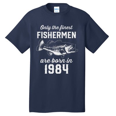 39 Year Old Fisherman Fishing 1984 39th Birthday Tall T-Shirt