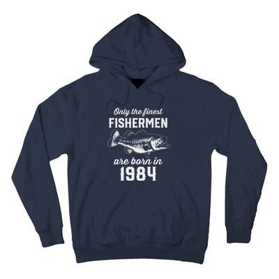 39 Year Old Fisherman Fishing 1984 39th Birthday Tall Hoodie