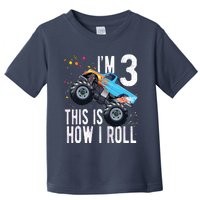 3 Year Old Shirt 3rd Birthday Boy Monster Truck Car Toddler T-Shirt