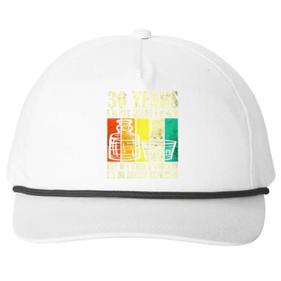 30 Year Old Vintage Bourbon Vintage Whiskey 30th Birthday Snapback Five-Panel Rope Hat