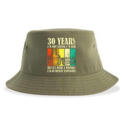 30 Year Old Vintage Bourbon Vintage Whiskey 30th Birthday Sustainable Bucket Hat