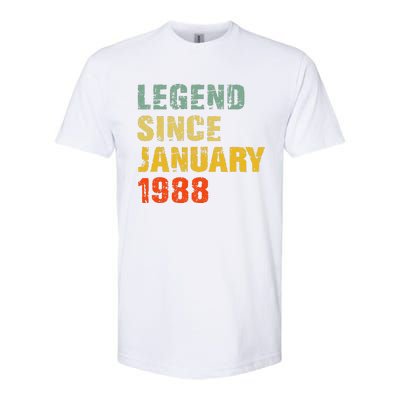 35 Year Old 35th Birthday Gifts Legend Since January 1988 Softstyle® CVC T-Shirt