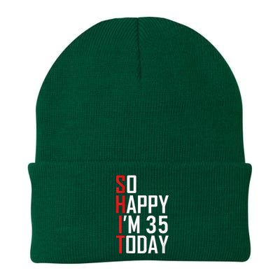 35 Year Old Bday Born In 1986 Funny 35th Birthday Present Gift Knit Cap Winter Beanie