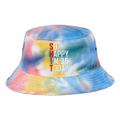 35 Year Old Bday Born In 1986 Funny 35th Birthday Present Gift Tie Dye Newport Bucket Hat