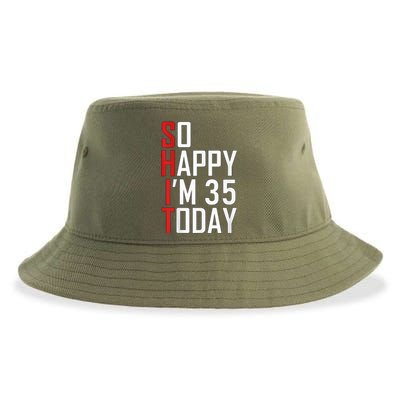 35 Year Old Bday Born In 1986 Funny 35th Birthday Present Gift Sustainable Bucket Hat