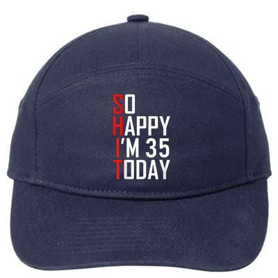 35 Year Old Bday Born In 1986 Funny 35th Birthday Present Gift 7-Panel Snapback Hat