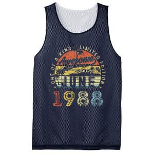 35 Year Old Awesome Since June 1988 35th Birthday Mesh Reversible Basketball Jersey Tank