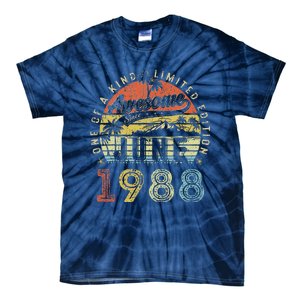 35 Year Old Awesome Since June 1988 35th Birthday Tie-Dye T-Shirt