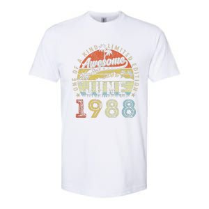 35 Year Old Awesome Since June 1988 35th Birthday Softstyle CVC T-Shirt