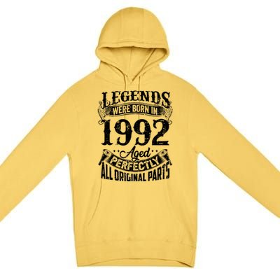 32 Years Old Vintage Legends Born In 1992 32nd Birthday Premium Pullover Hoodie