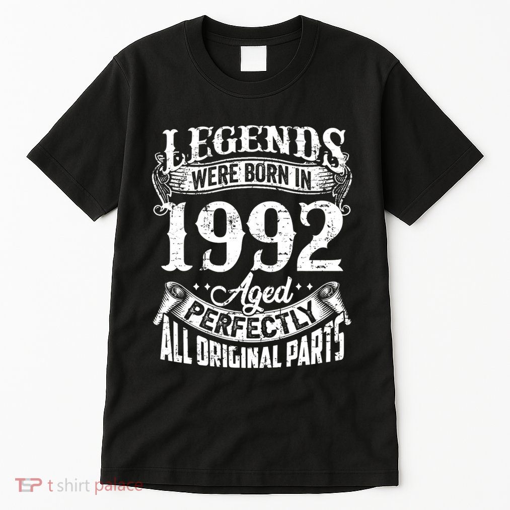 32 Years Old Vintage Legends Born In 1992 32nd Birthday Tall T-Shirt